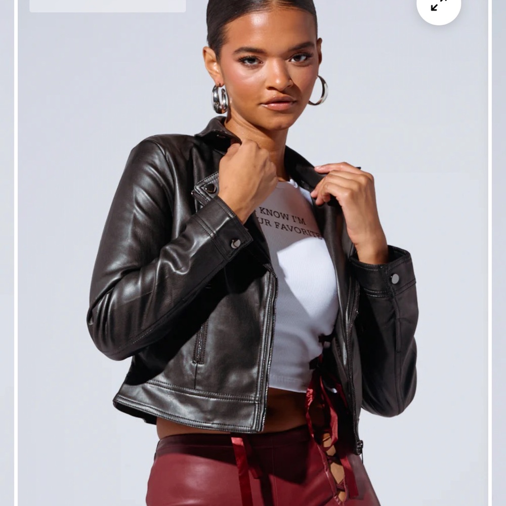 AKIRA Black Faux Leather Jacket